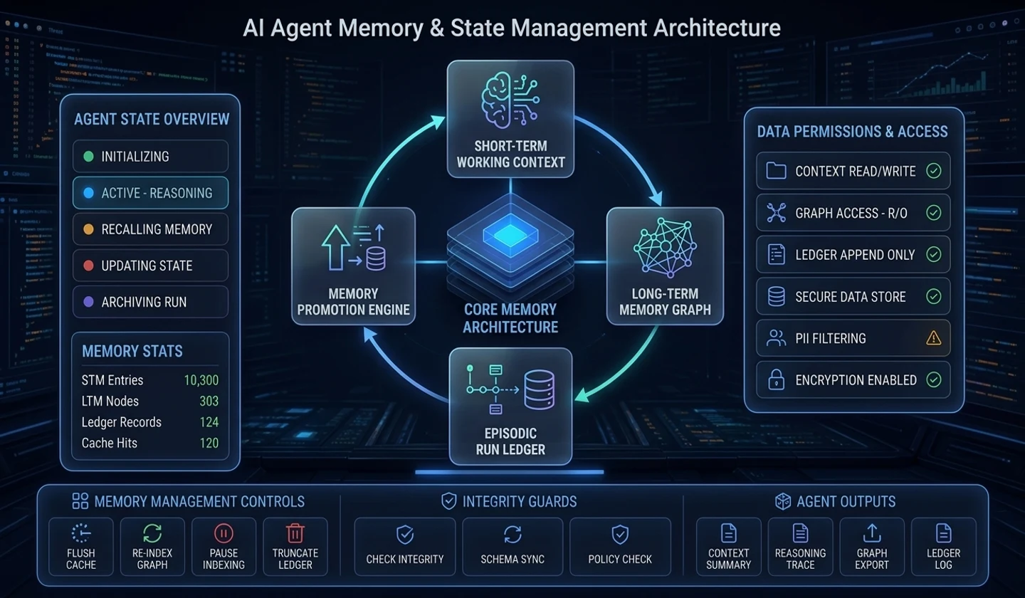 Agent Memory and State Management: Short-Term/Long-Term Memory and Context Compression hero image