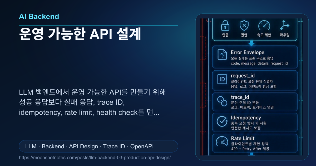 운영 가능한 API 설계 | Moonshot Notes