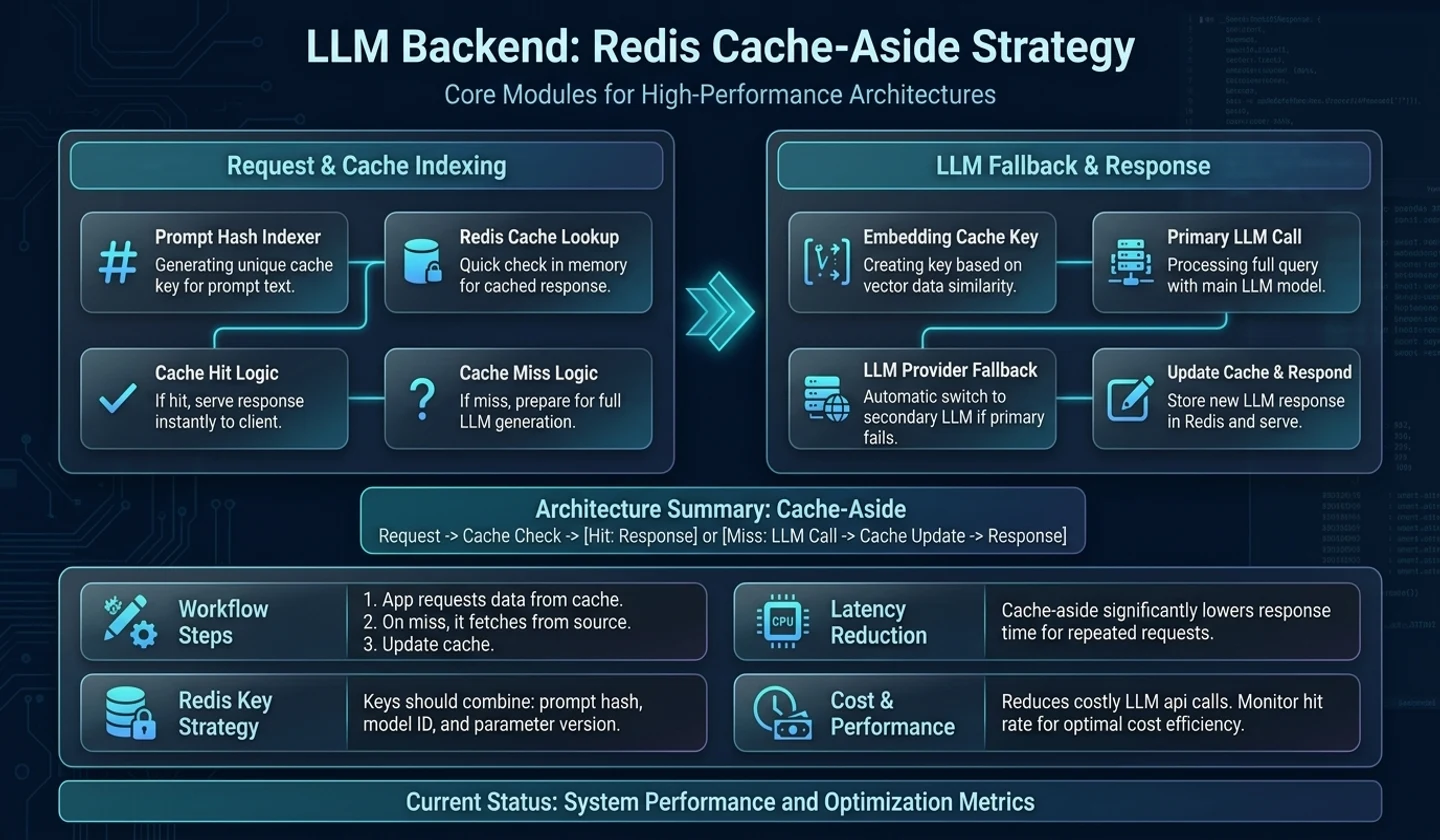 Designing an LLM Response Cache with Redis Cache Aside hero image