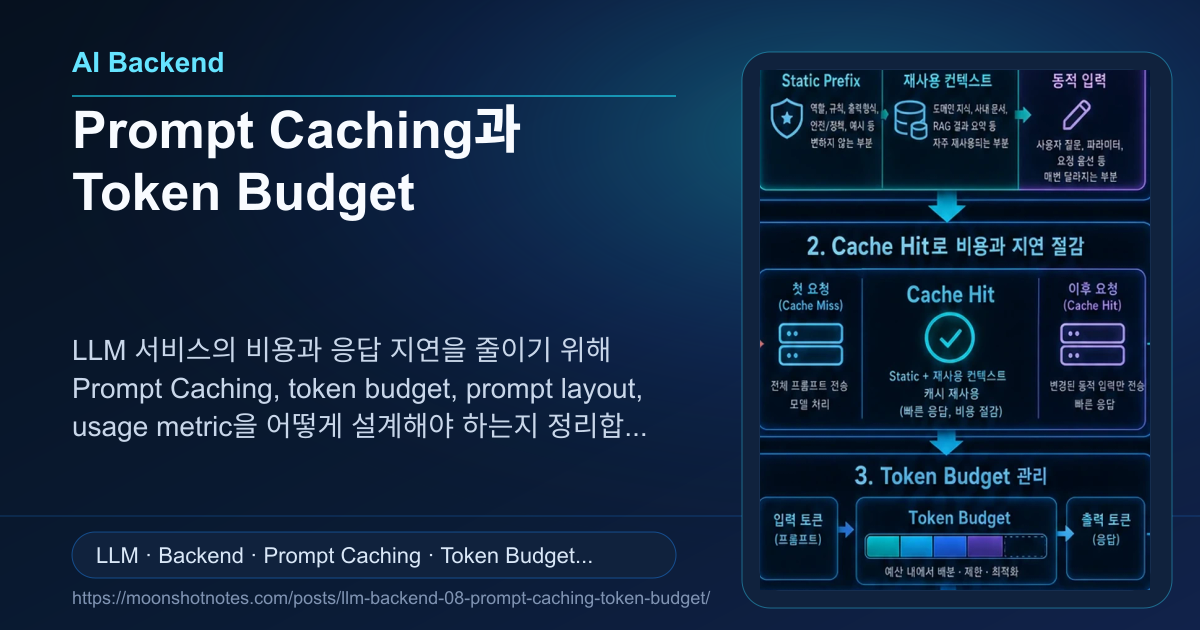 Prompt Caching과 Token Budget | Moonshot Notes